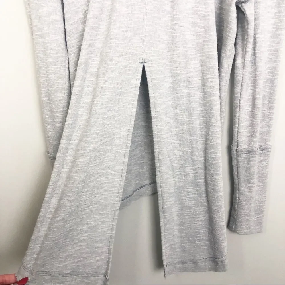 FREE PEOPLE | WE THE FREE Splitback Gray Pullover Turtleneck Top Women’s Size XS